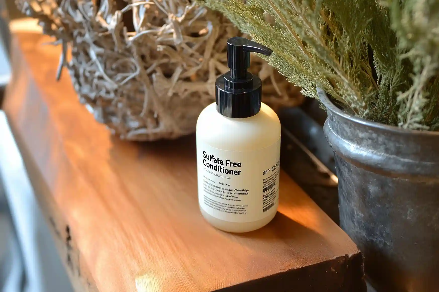 Applying leave-in conditioner to hair extensions